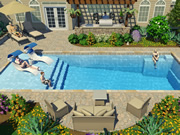 Beach Entry 14 Fiberglass Pool