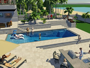 Beach Entry 16 Fiberglass Pool